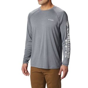 Columbia PFG performance, long sleeve, fishing shirt, XL, gray.